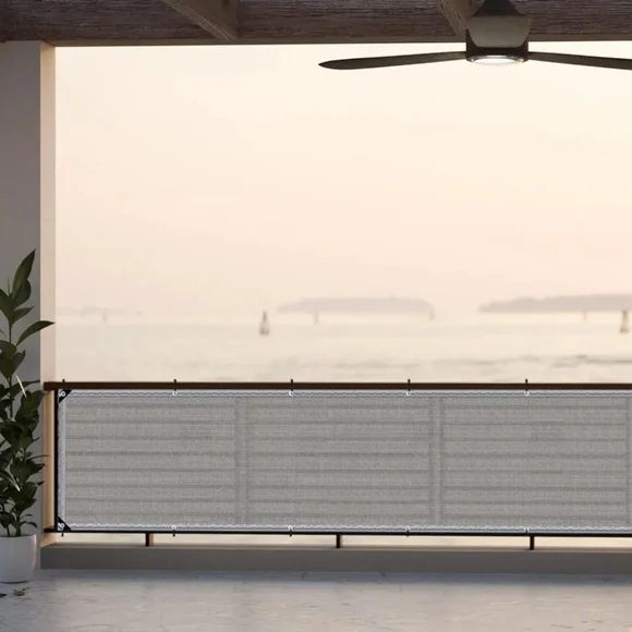 Gray Balcony Privacy Screen - Picture 3 of 5
